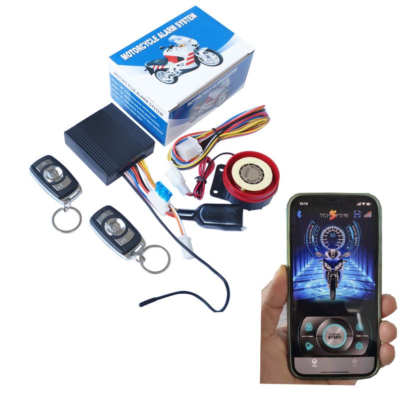Factory wholesale 12V one-way Motorcycle Alarm Security System Motorcycle Theft Protection Bike Moto Scooter Motor Alarm System