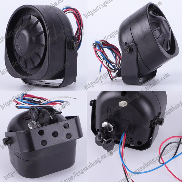 Battery backup alarm 6 Tone sound 12V car alarm siren