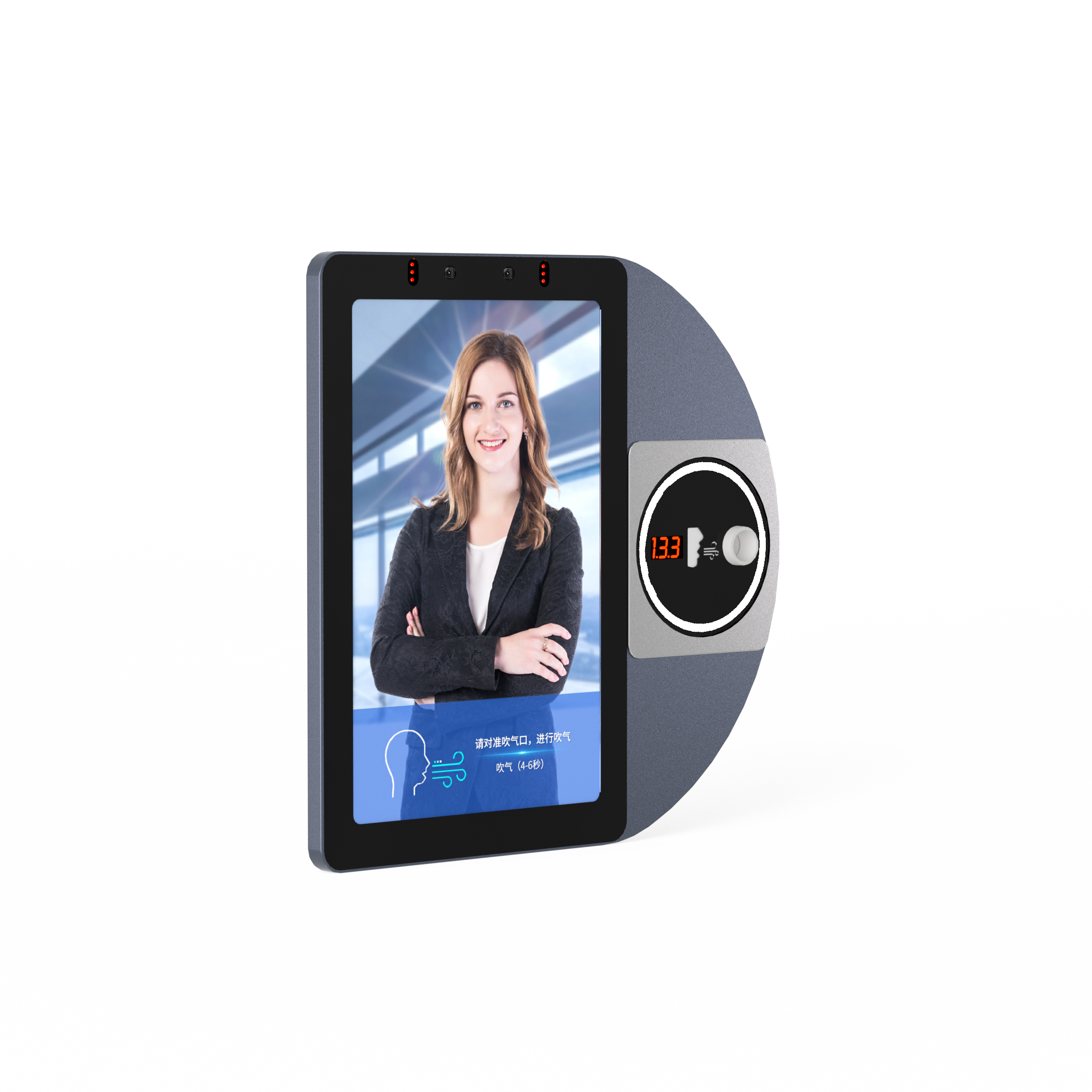 Accurate Alcohol Breath Tester Breathalyzer Safe Work Face Recognition Machine For Driver Cloud System To Export Data