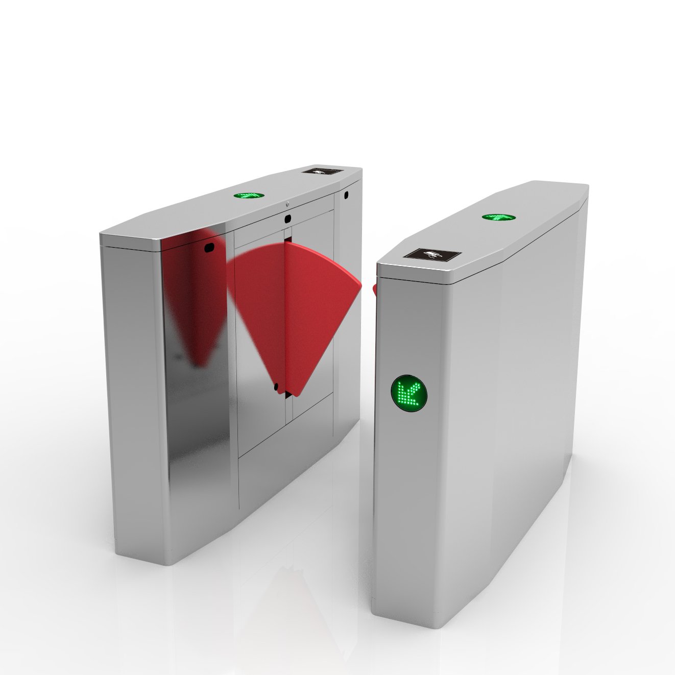 Customized octagonal anti-collision thickened stainless steel acrylic wing brake with RFID IC and facial recognition