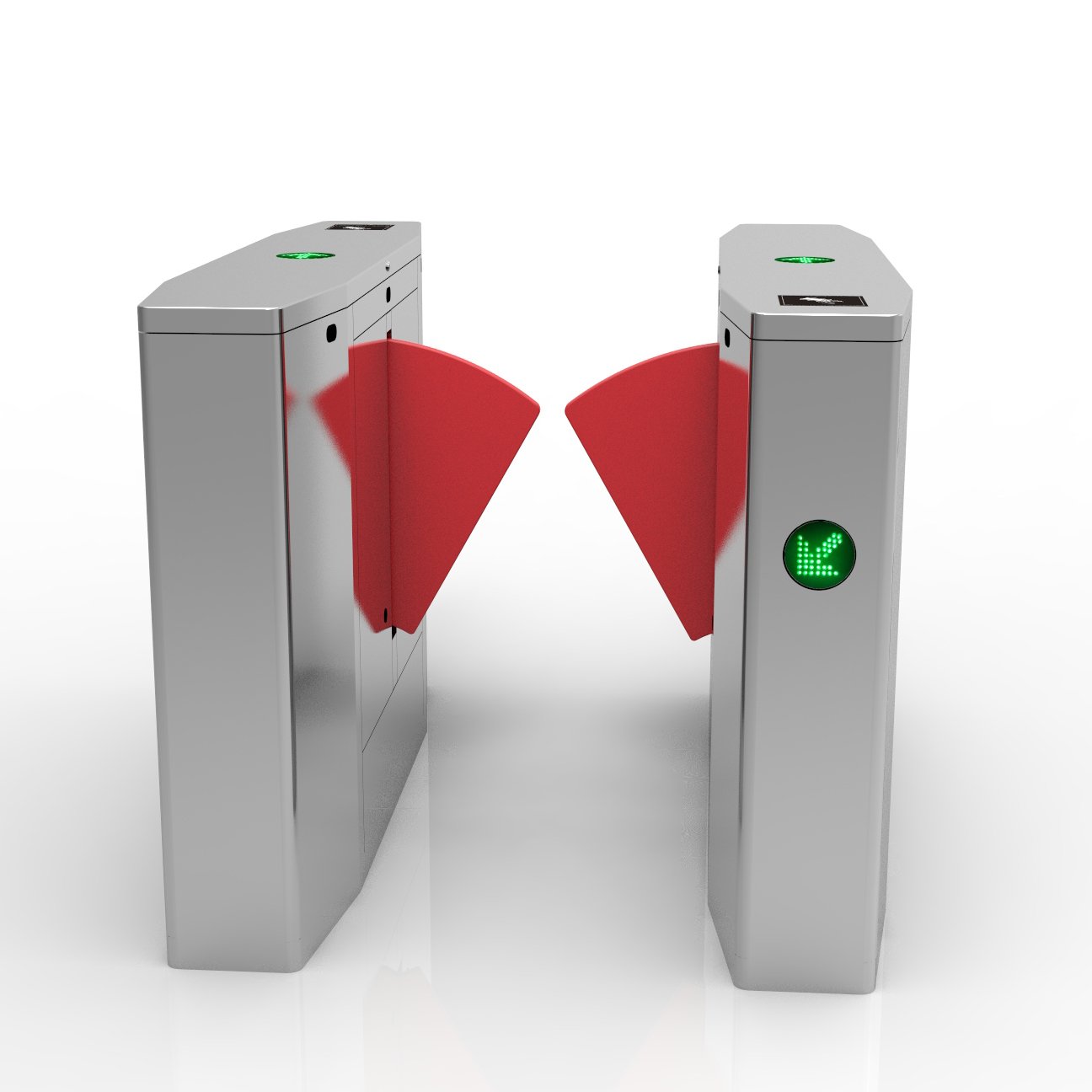 Customized octagonal anti-collision thickened stainless steel acrylic wing brake with RFID IC and facial recognition