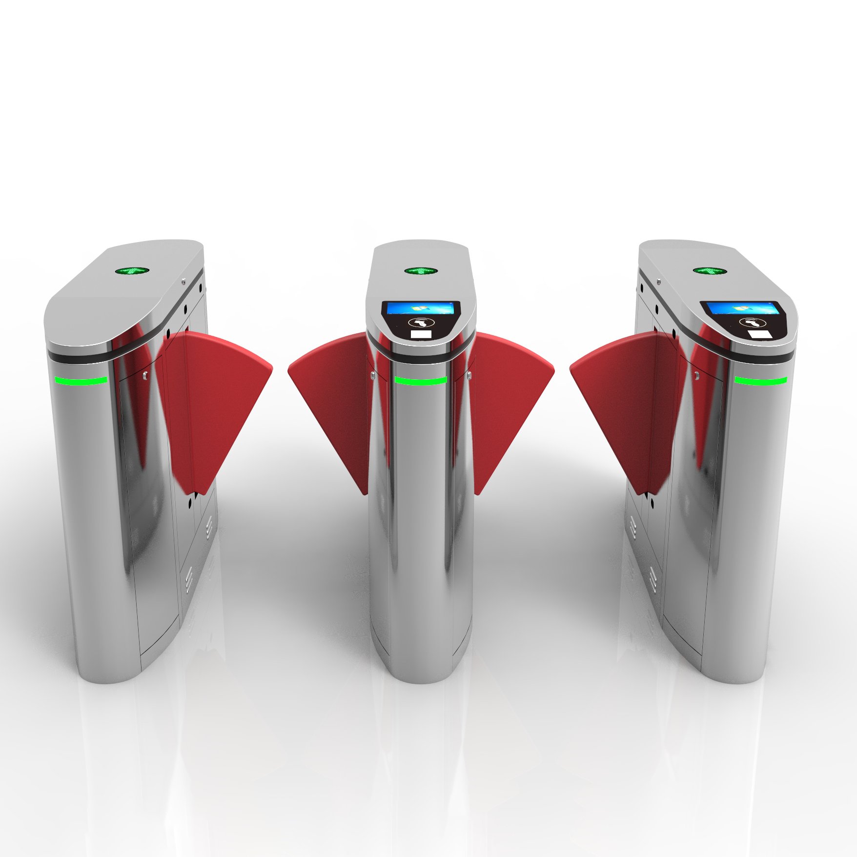 Customized octagonal anti-collision thickened stainless steel acrylic wing brake with RFID IC and facial recognition