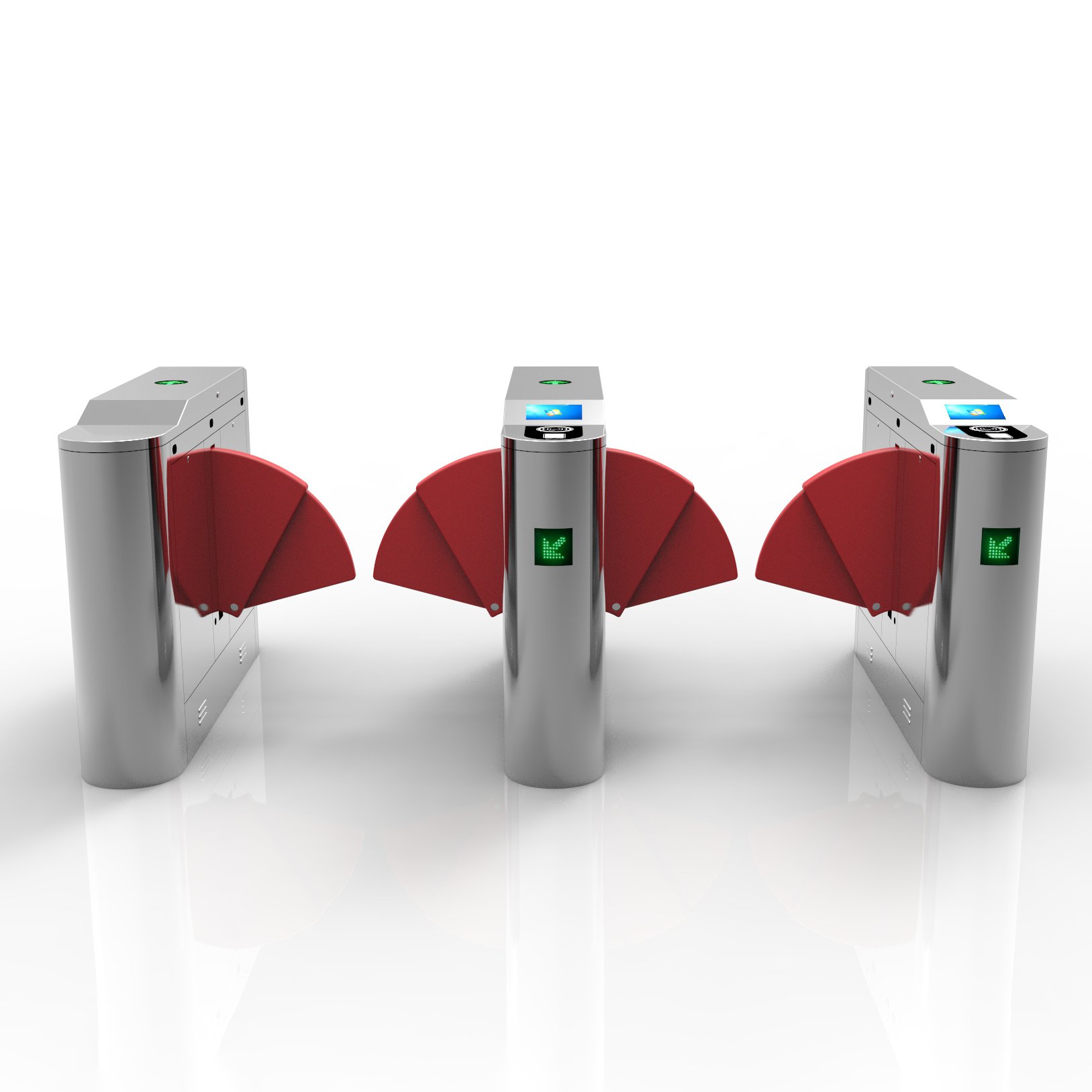 Customized octagonal anti-collision thickened stainless steel acrylic wing brake with RFID IC and facial recognition