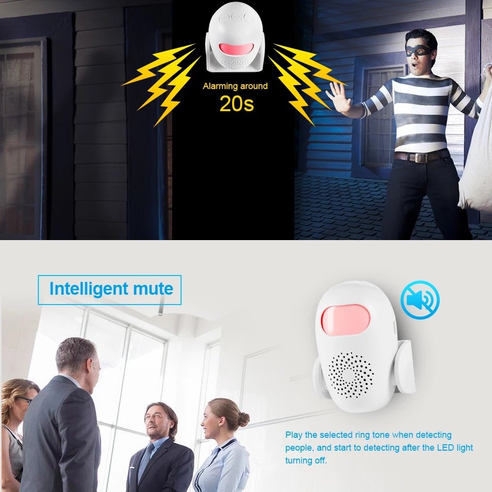 KERUI M120 Smart 100db PIR Infrared Anti-Theft Burglar Welcome Multifunction Human Motion Detector For Garage Shop Home Security