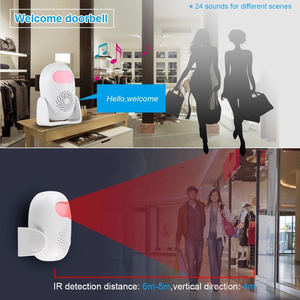KERUI M120 Smart 100db PIR Infrared Anti-Theft Burglar Welcome Multifunction Human Motion Detector For Garage Shop Home Security