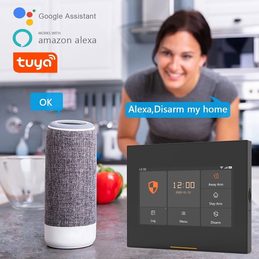 2024 Hot Seller PST-H502-4GEU 4.3 Inch Tuya Smart Wireless 4G Alarm Kit GSM WiFi Smart Home Security High Touch Screen