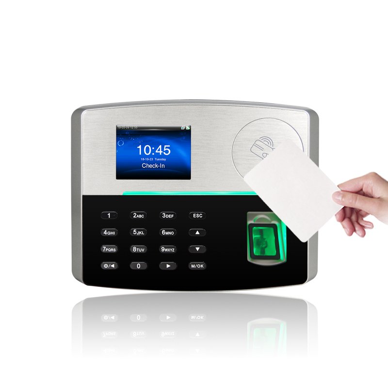 Cloud Server Software With Payroll Function Fingerprint Proximity Smart Card Time Attendance with Built-in Backup Battery (S800)