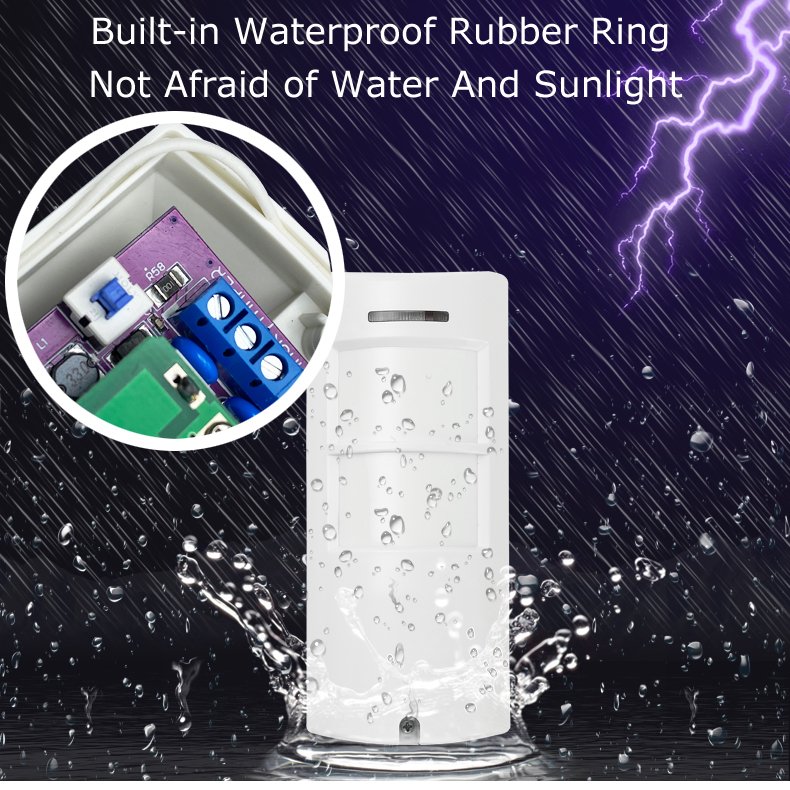 Dual PIR Detection Technology Outdoor Pet Immune PIR Motion Sensor With Relay Output