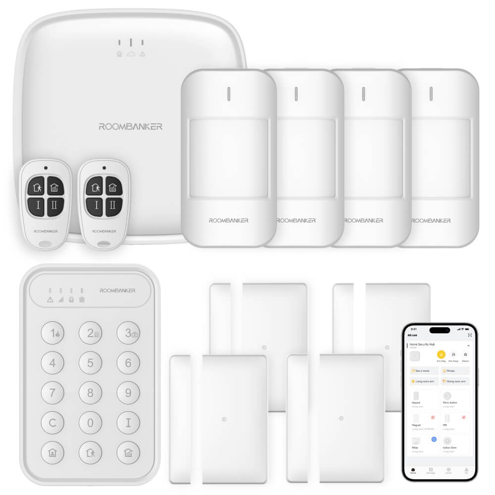 Roombanker Smart Home Security System with Ble Zigbee Anti Intrusion Alarm For Home