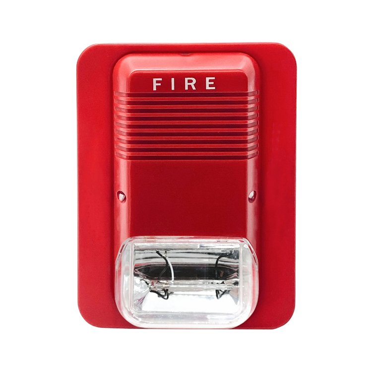 Fire Strobe Siren with LED Light Horn Strobe Sounder 12V/24V Fire Alarm Siren Speaker Fire Alarm System Accessories