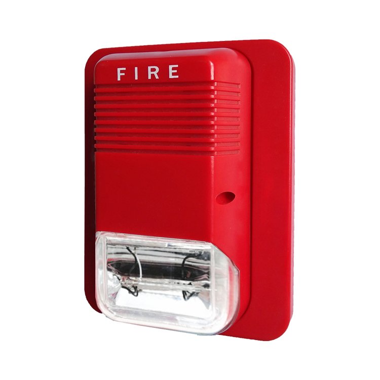 Fire Strobe Siren with LED Light Horn Strobe Sounder 12V/24V Fire Alarm Siren Speaker Fire Alarm System Accessories