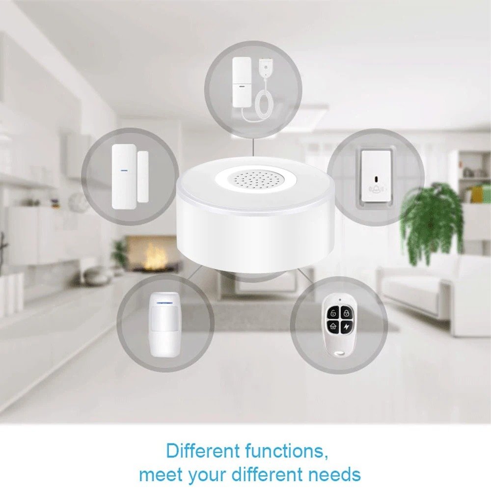 AGSHOME 11 Piece Wireless Home Security System Tuya Smart APP Remote Control Alexa Google Compatible No Contract Door Sensor SOS