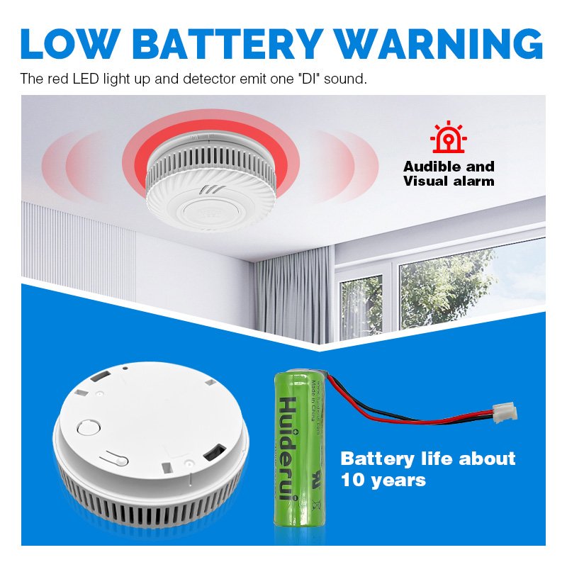 10-Year Battery Life Tuya Smart Wireless WiFi Rauchmeld Fire Alarm Smoke Detector