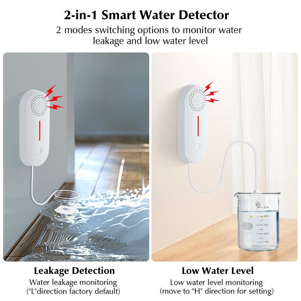 Tuya WiFi Wireless Water Leakage Detection System Alarm Systems for Home Security