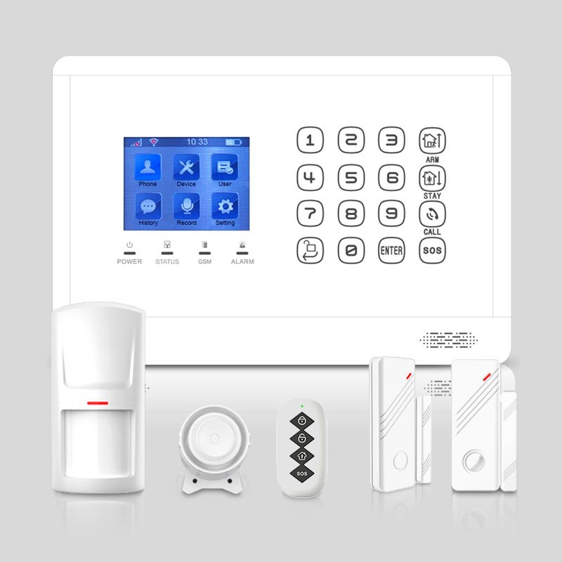 High Quality WIFI Security SOS Alarm 12V Output Wireless Tuya Smart Life 4G WIFI Home Alarm System YL-007WT4BX-T
