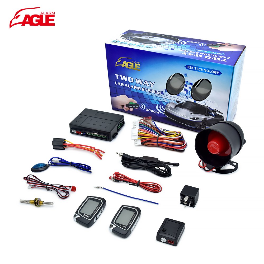 remote smart key engine start universal 2 way auto security car alarm system