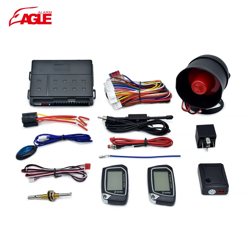 remote smart key engine start universal 2 way auto security car alarm system