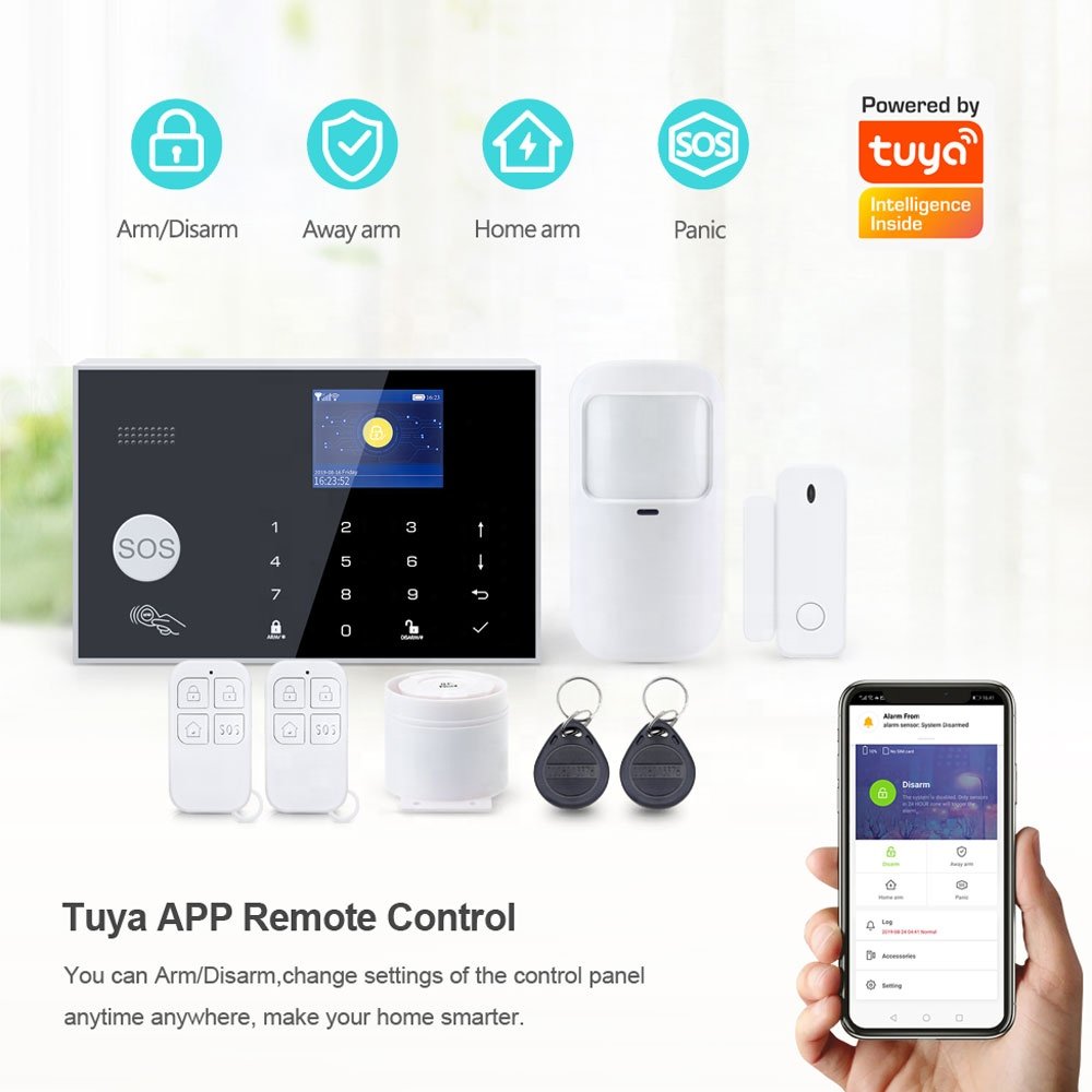 Wholesale Home Automation Tuya Smart GSM Wifi Alarms Security System For House Burglar Security PST-G30