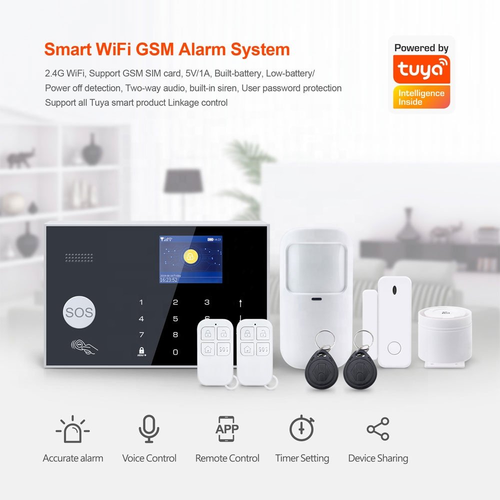 Wholesale Home Automation Tuya Smart GSM Wifi Alarms Security System For House Burglar Security PST-G30
