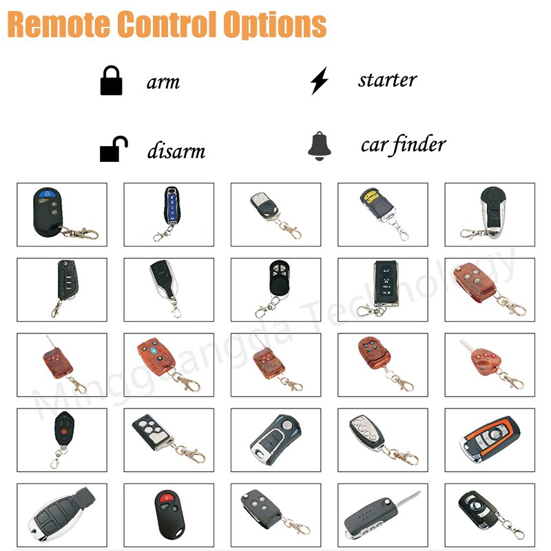 Customized Remote start security alarm motorcycle anti theft safety system