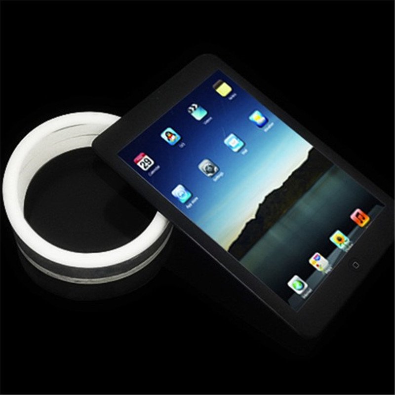 Acrylic Ipad Display Stand 10cm Solid Tablet Round Holder 8cm Clear Base 6cm PPC Support Work For Alarm System In Retail