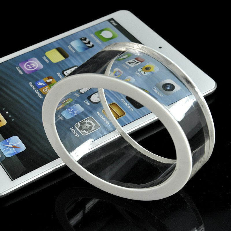 Acrylic Ipad Display Stand 10cm Solid Tablet Round Holder 8cm Clear Base 6cm PPC Support Work For Alarm System In Retail