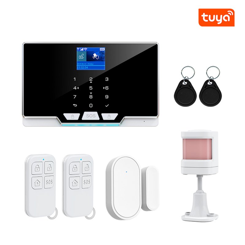 Tuya Smart Life Touch Keyboard WIFI GSM Alarm System Home Burglar Security Wireless Wifi GSM Home Security Alarm System