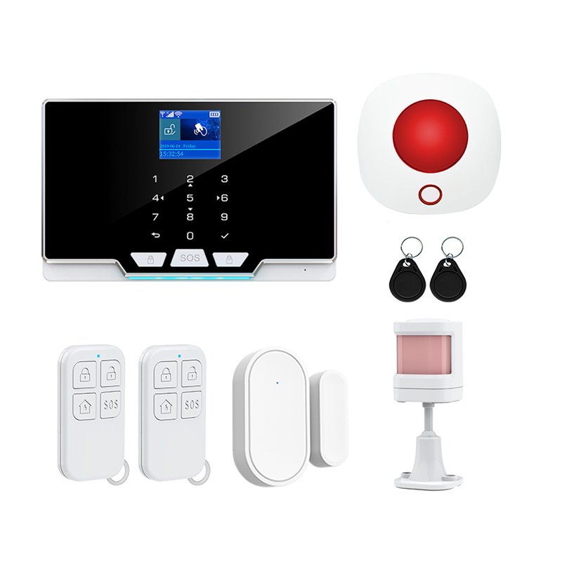Tuya Smart Life Touch Keyboard WIFI GSM Alarm System Home Burglar Security Wireless Wifi GSM Home Security Alarm System