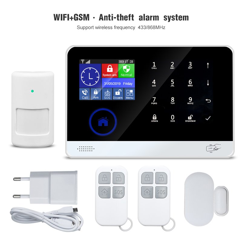 IOS Android App wireless home alarm system wifi gsm home security alarm system high quality