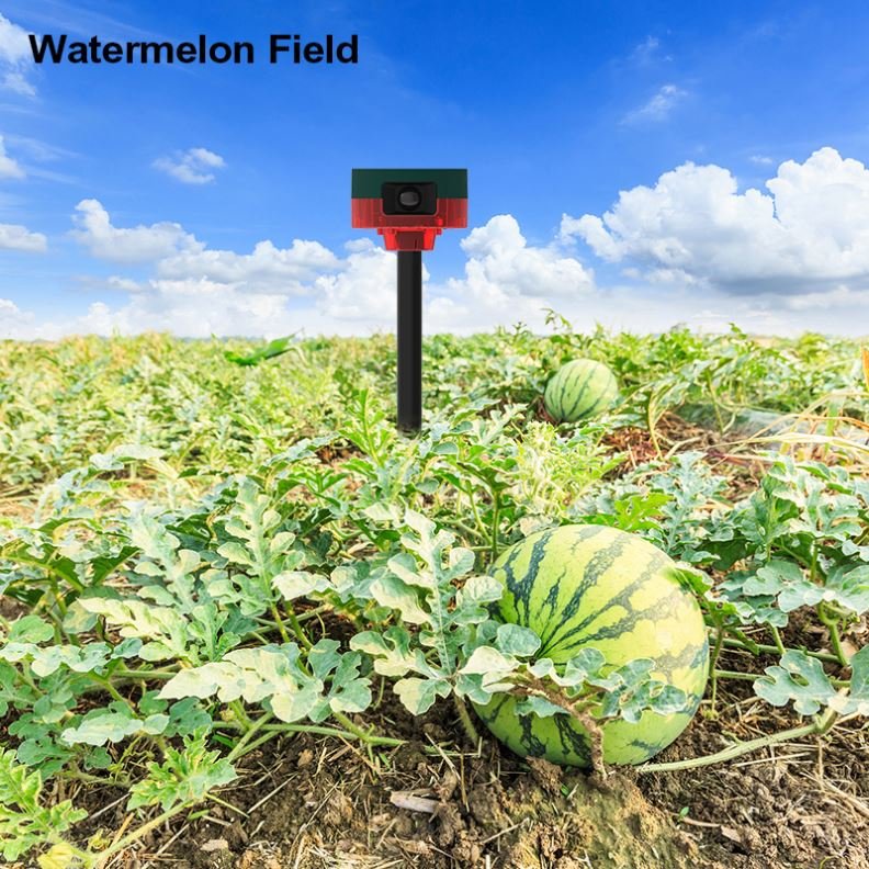 2023 New Arrival Wireless Solar RF Remote Alarm Siren Solar Animal Repeller With Built in 13 sounds and Recording