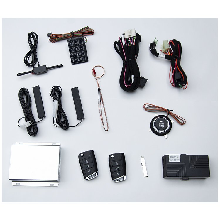New Design car alarm system security push button start kit plug and play kit for Volkswagen Passat year 12-15