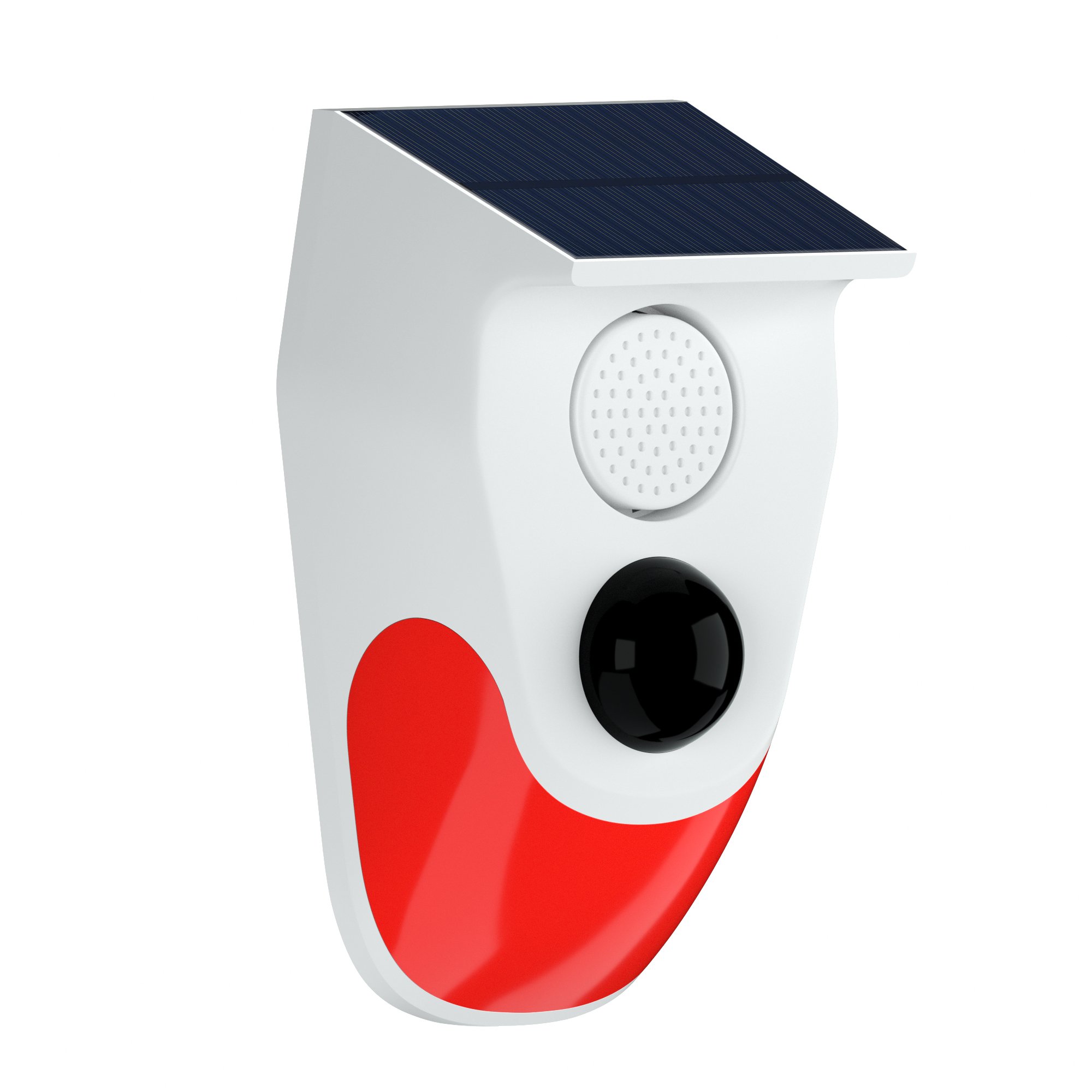 Three working modes IP65 solor alarm device smart remote control voice can change long working time
