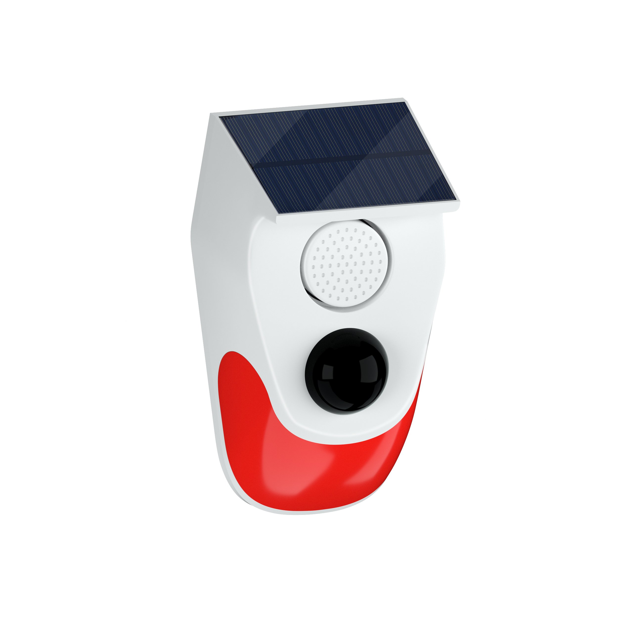 Three working modes IP65 solor alarm device smart remote control voice can change long working time