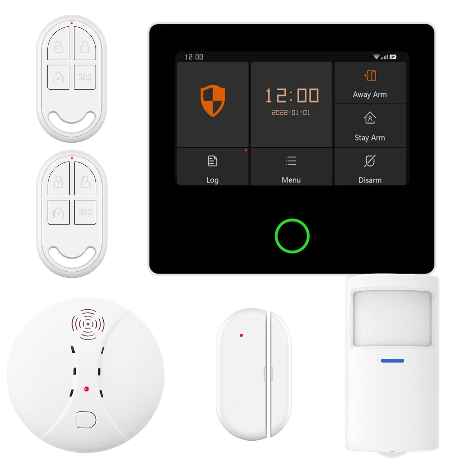 CPVAN 4.3 Inch Touch Screen Home Alarm Security System WiFi Home Alarm for Whole House Security Wireless Alarm System