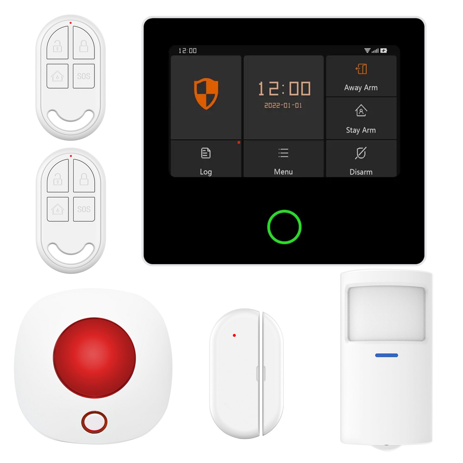 CPVAN 4.3 Inch Touch Screen Home Alarm Security System WiFi Home Alarm for Whole House Security Wireless Alarm System