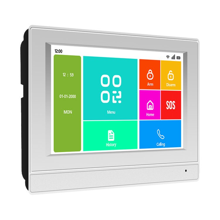 7-inch full touch screen 4g gsm wifi wireless smart home security alarm system with AC power failure alarm