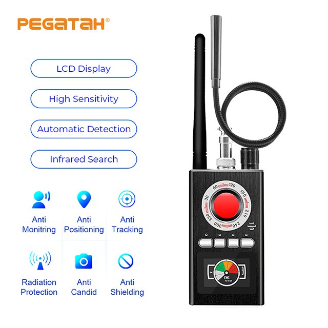 PEGATAH K88 Multi-Function Anti-GPS Detector GSM Finder RF Tracker with Wireless Camera Lens Mini Alarm Systems Device Finder