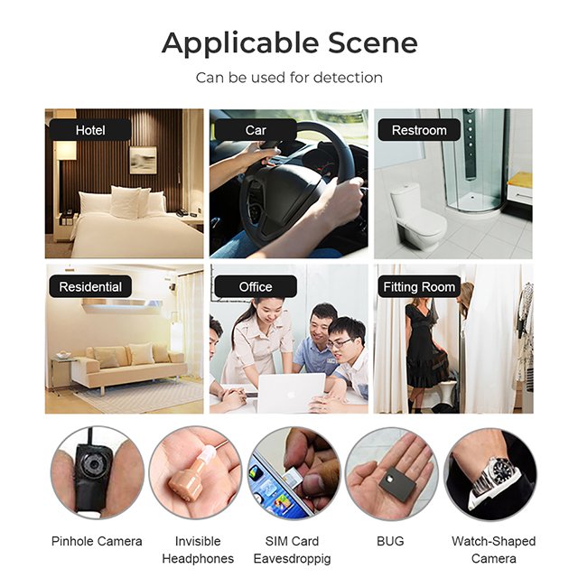 PEGATAH K88 Multi-Function Anti-GPS Detector GSM Finder RF Tracker with Wireless Camera Lens Mini Alarm Systems Device Finder