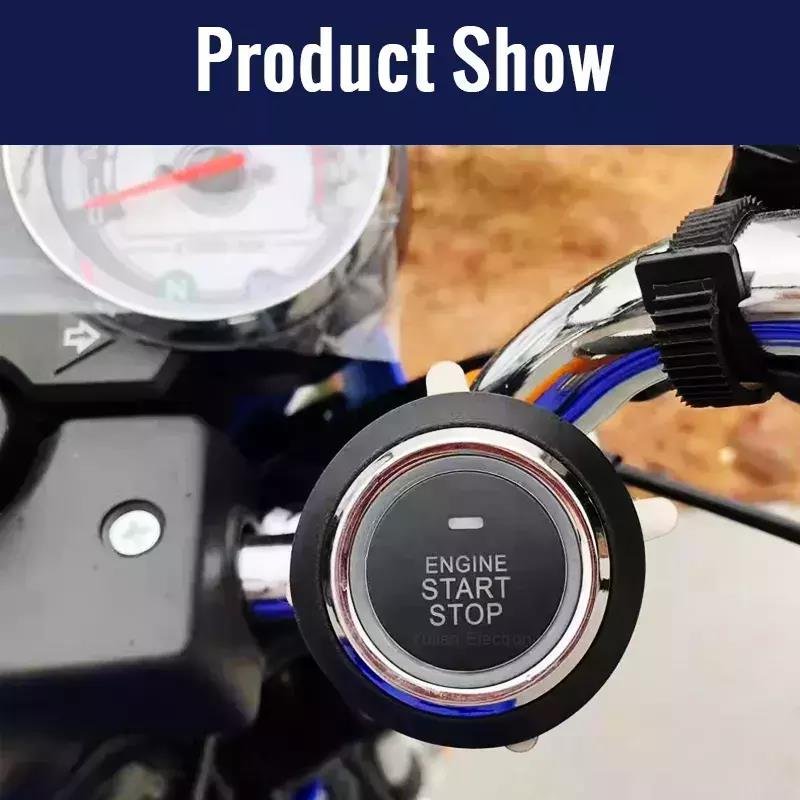 Universal motorcycle alarm PKE one click push button remote engine start smart phone APP BT control motorcycle alarm system