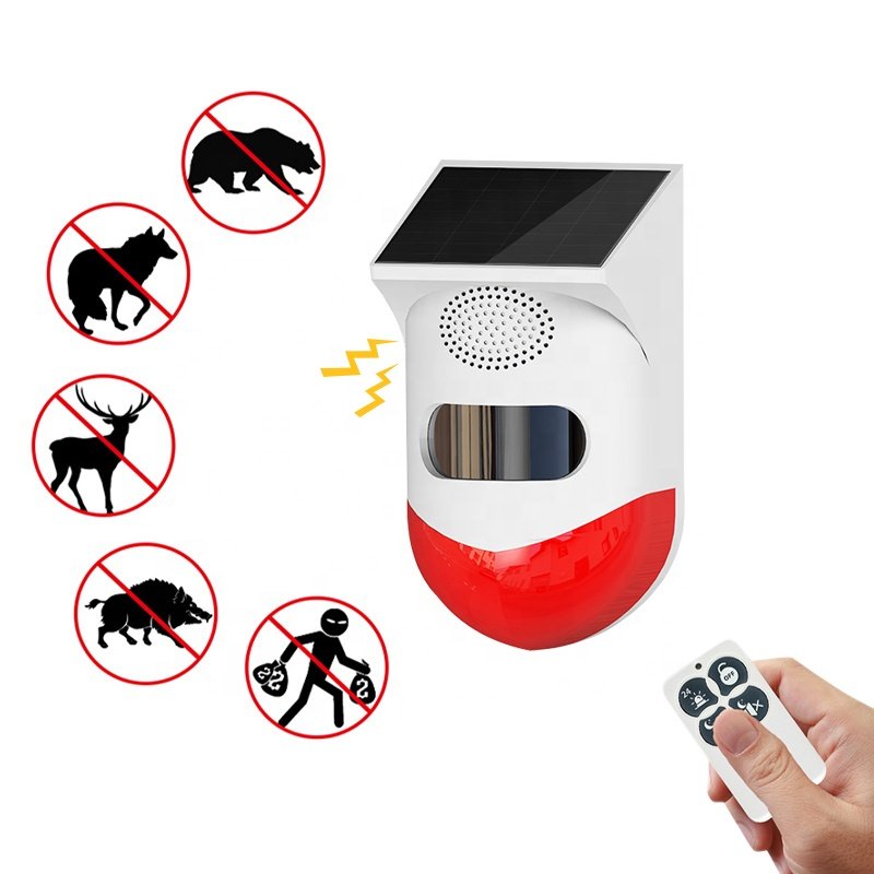 Upgrade Version Outdoor Waterproof Smart PIR Motion Detection Remote Control Solar Energy Infrared Alarm