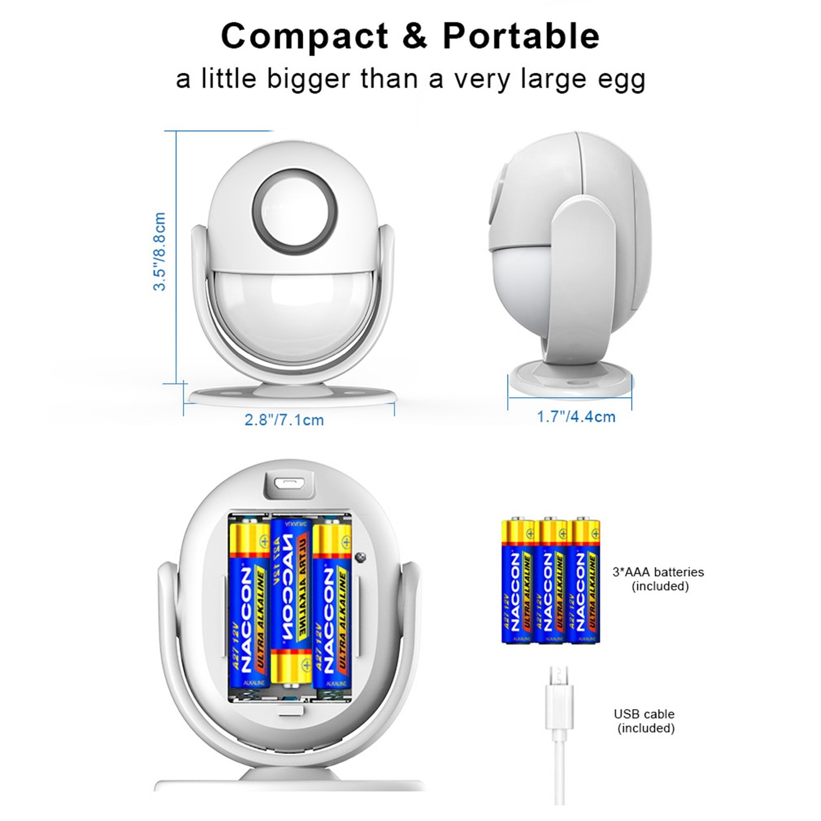 Battery Operated WIFI Alarm System long range 150 meters loud siren 115dB expandable sensors 40pcs