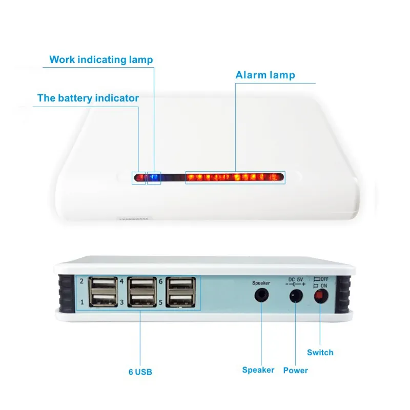 Multi-Port Anti-Theft Security Device Mobile Phone Charging Alarm Systems with Acrylic Smartphone Display Stand Cell Phones