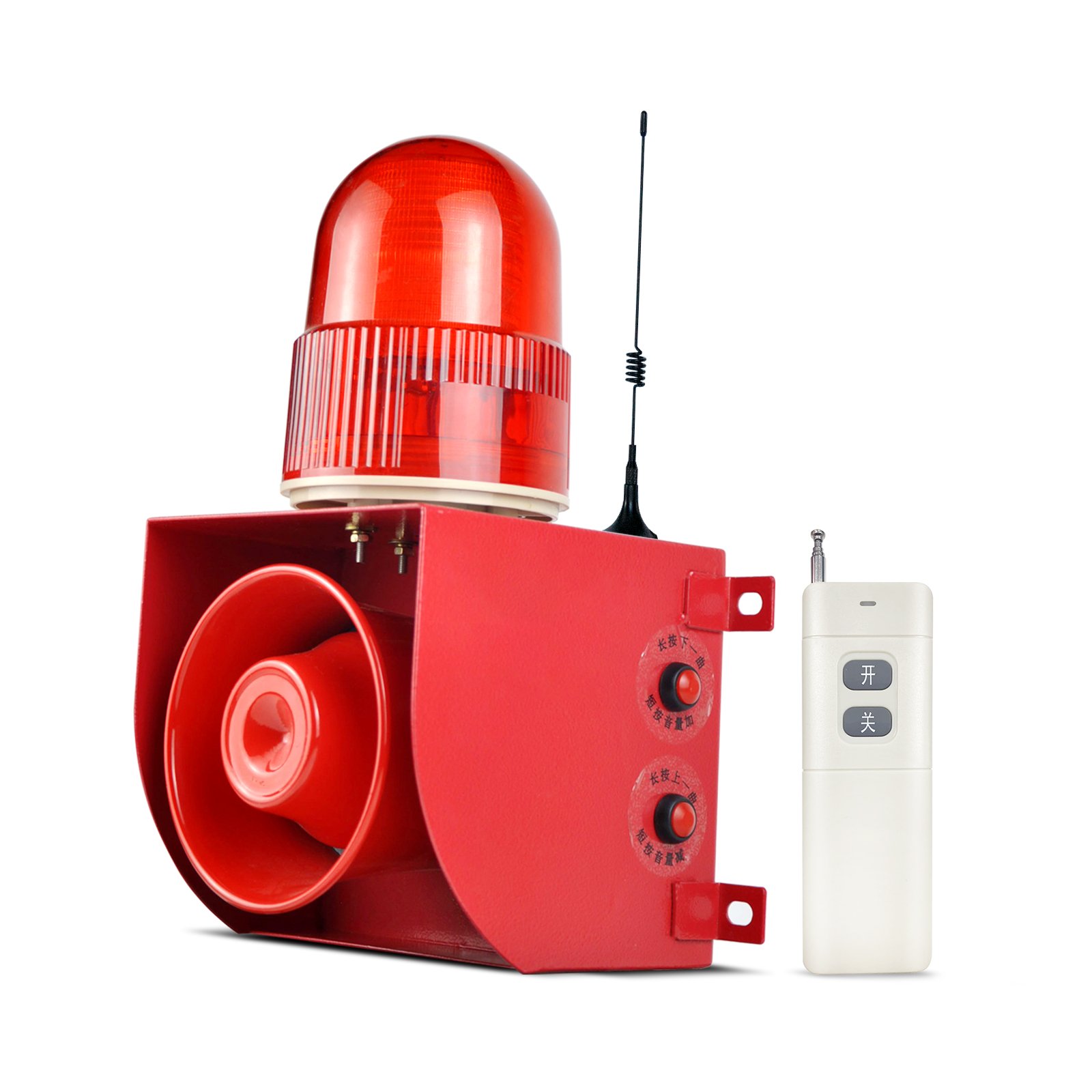 Factory Supply IP65 Waterproof Outdoor Wireless Siren 25W LED Strobe Light Remote Control Home Security Intruder Alarms System