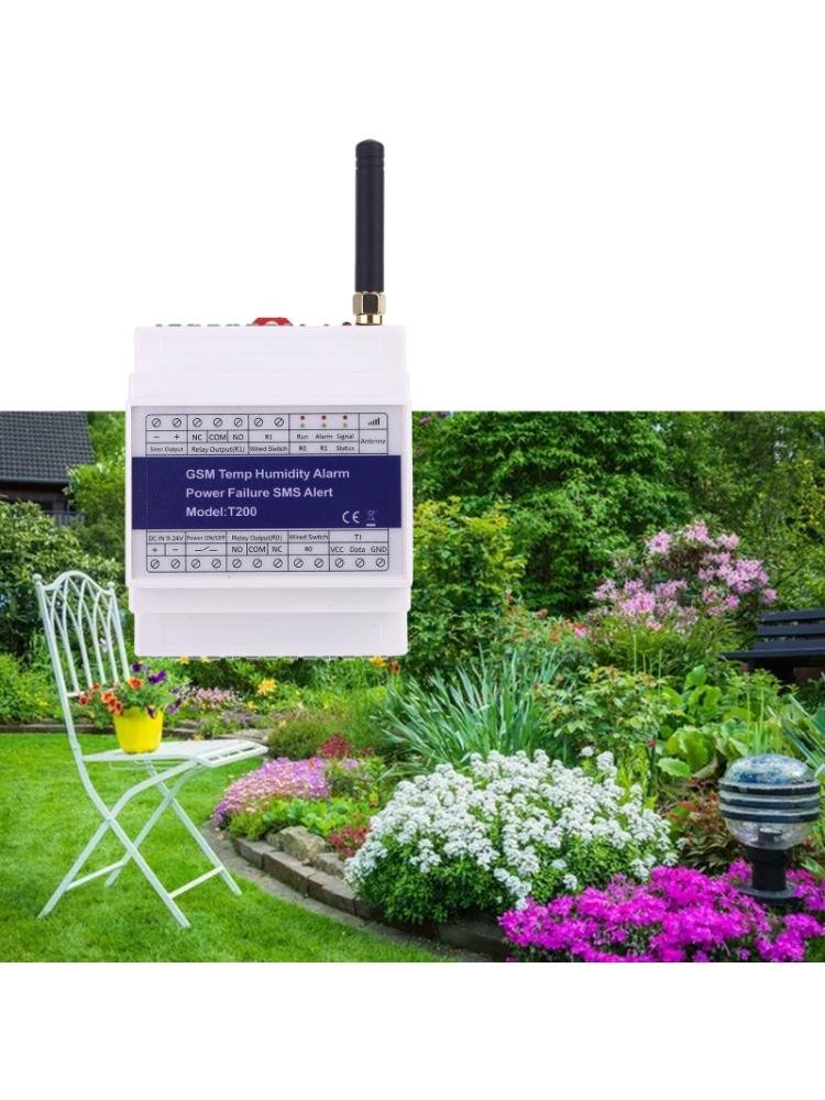 2/4G Optional T200 Alarm System GSM SMS Remote Control Temperature Humidity Status Monitor Alarm With 2 Relay Output