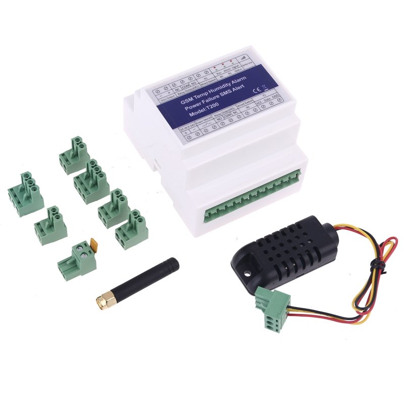2/4G Optional T200 Alarm System GSM SMS Remote Control Temperature Humidity Status Monitor Alarm With 2 Relay Output