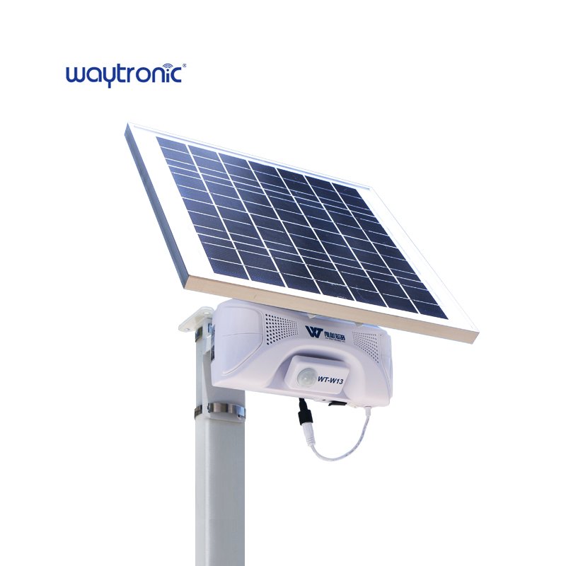 Voice Warning Prompt Garden Anti Intruder Systems Waterproof Solar Infrared Motion Sensor Alarm