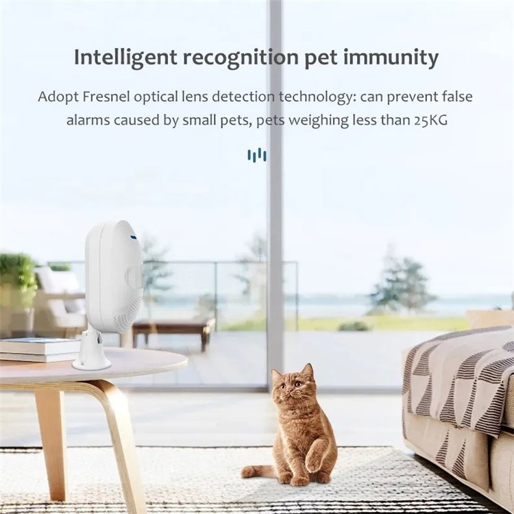 Smart Tuya Wifi Wireless System Network Infrared Indoor Pir Detector Wireless Alert Anti-Theft Home Security Motion Sensor Alarm