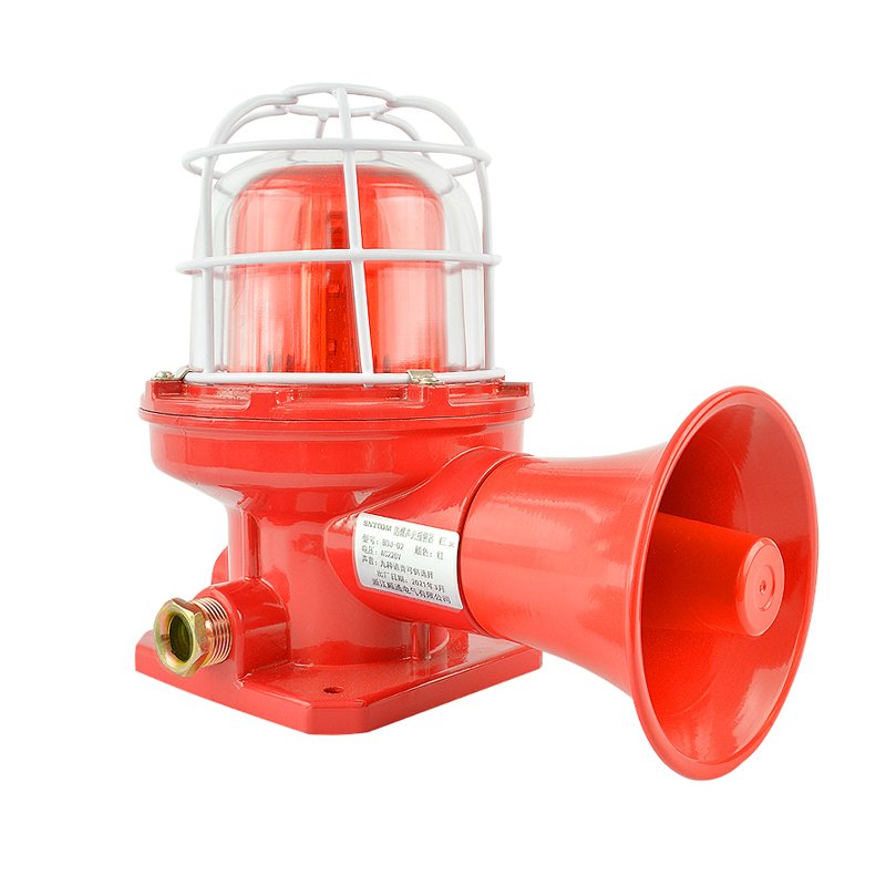 Explosion proof sound and light alarm for chemical and mining use at gas stations