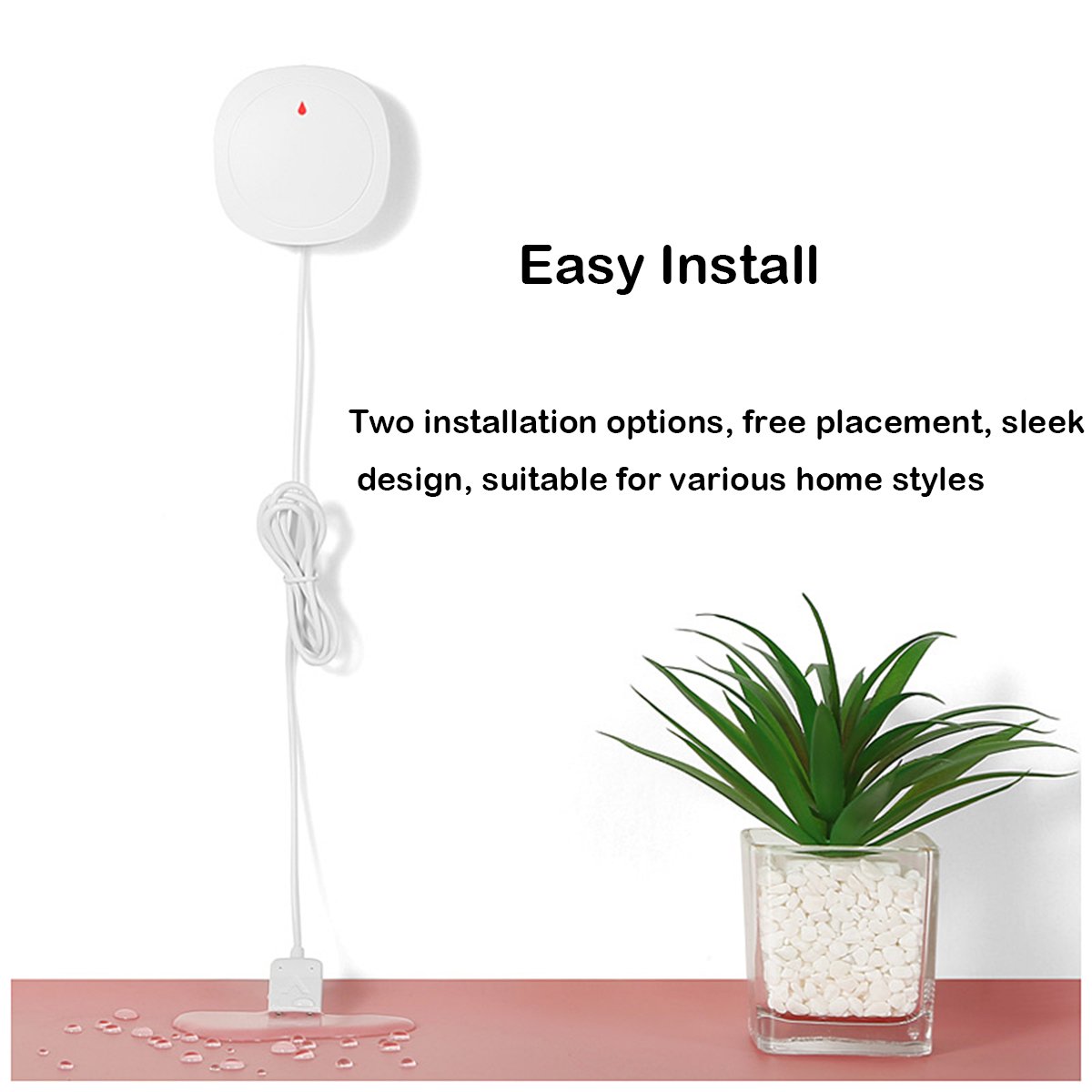 Z-Wave Security Underground Flood Sensor Leak Detector Alarm System Water Detector Sensor