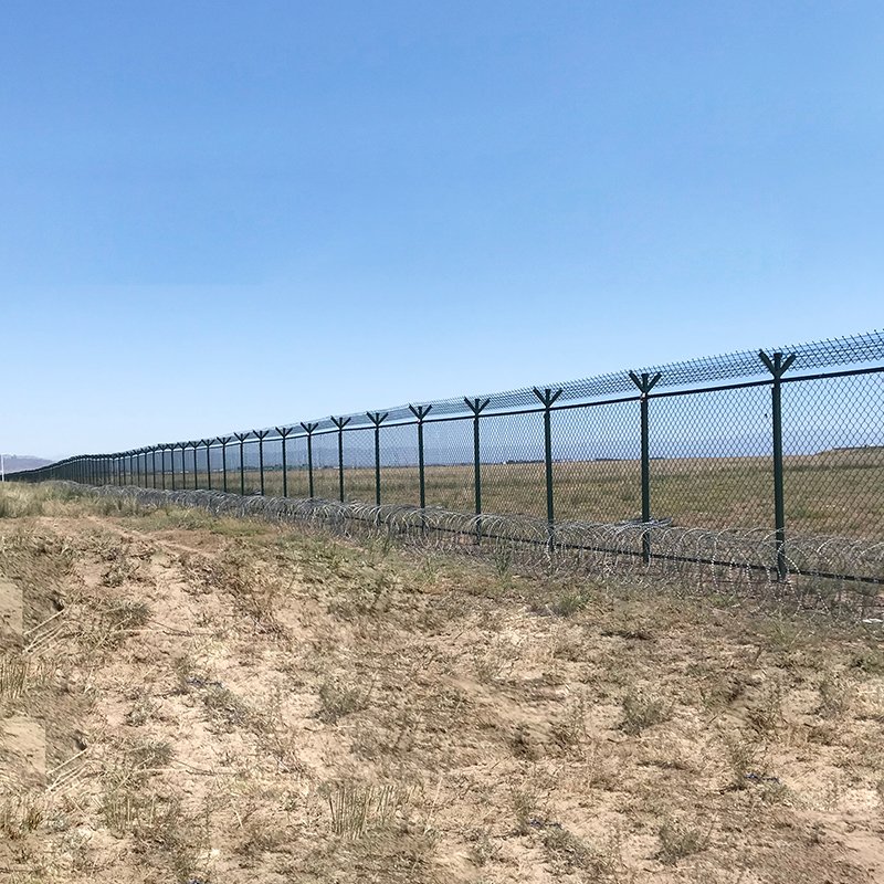 Border Perimeter Security Intrusion Detection Fence Alarm System with Integrated Fencing and Alarm Detectors